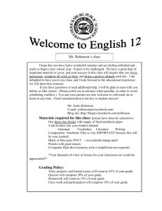 Course Syllabus: English 12 – Survey of British Literature