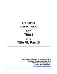 state plan - Michigan Council for Rehabilitation Services