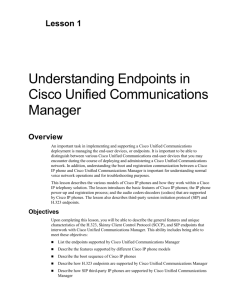 Cisco Unified Communications Manager Endpoints