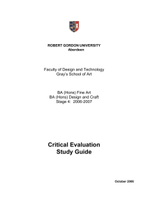 Level Four Honours Dissertation Guide