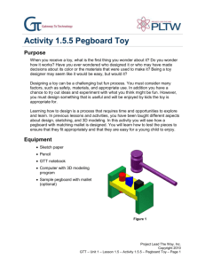 Pegboard Toy Instructions