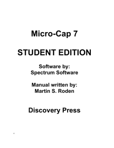 Micro-Cap 7 - Discovery Press