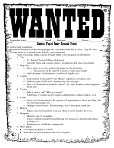 Bacteria Wanted Poster Research Project