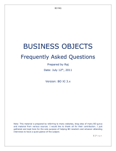 BUSINESS OBJECTS