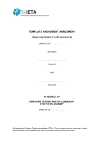 IETA Template Amendment Agreement