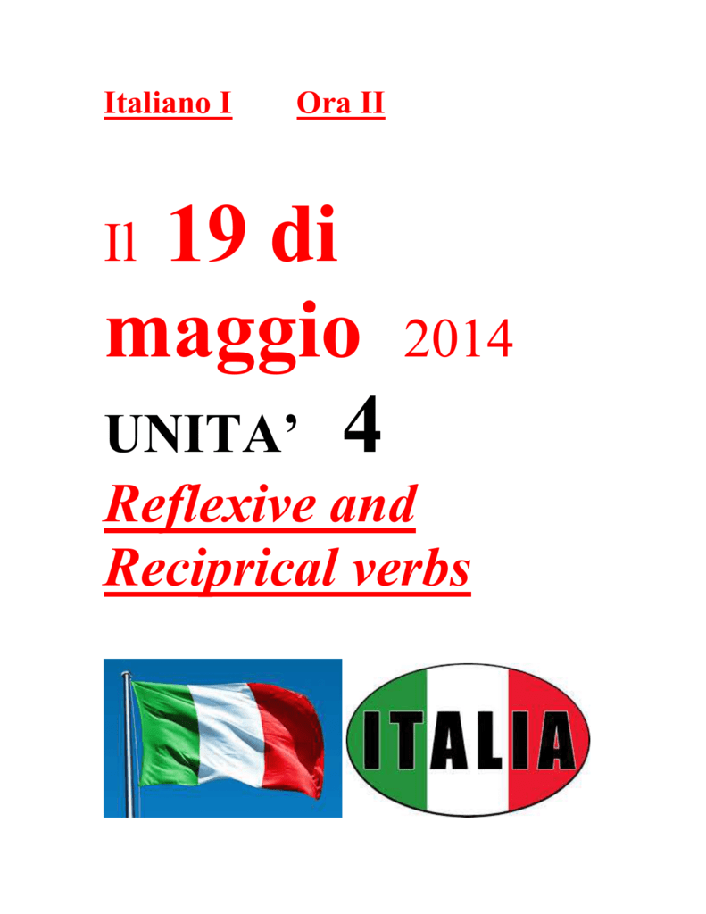 List Of Italian Reflexive Verbs