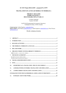 4. The Modelica Modeling Language - IDA