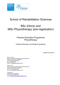 practice education physiotherapy programme