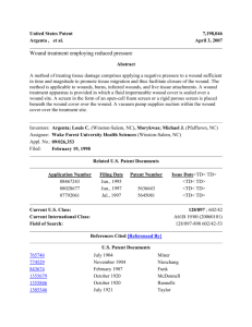 United States Patent 7,198,046 Argenta , et al. April 3, 2007 Wound