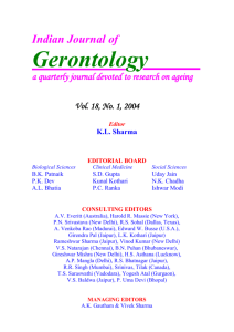 Indian Journal of - Indian Gerontological Association