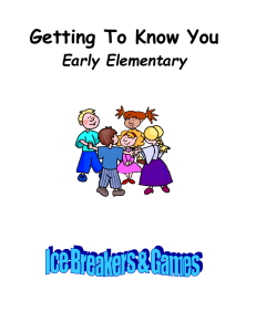 Early elementary games - St. Ann Catholic Parish