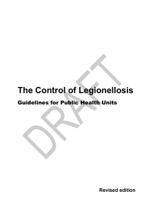 Legionellosis - Infection Control