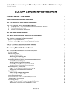 CUSTOM Competency Development