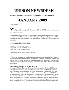 unison newsdesk - Oxford Brookes University