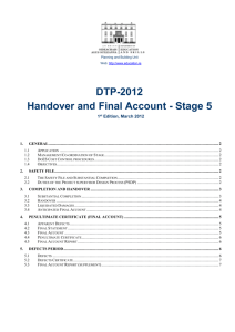 DTP-2012 - Final Account Stage 5 - Department of Education and