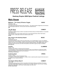 Hackney Empire 2008 Spice Festival Listings Main House Madness
