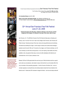 General Release - the San Francisco Free Folk Festival