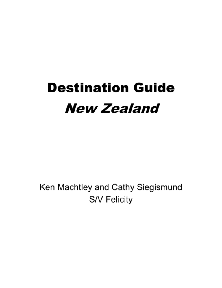 Destination Guide New Zealand