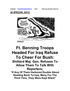 GI Special 5A13 Troops Refuse To Cheer Bush