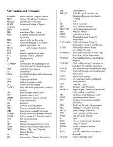 Abbreviations and Acronyms: