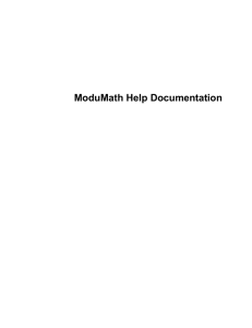 Student Menu - ModuMath Basic Math and Algebra
