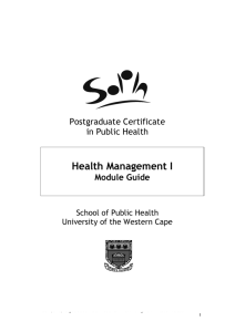Postgraduate Certificate in Public Health