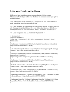 Liste over Frankenstein-filmer