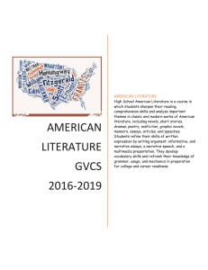 american literature gvcs 2016-2019