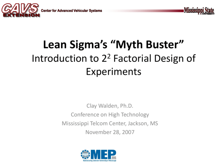 Design Of Experiments: Lean Sigma Tool