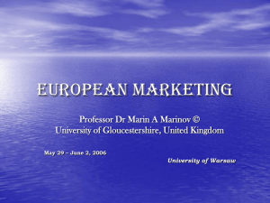 European Marketing - University of Warsaw, Faculty of Management