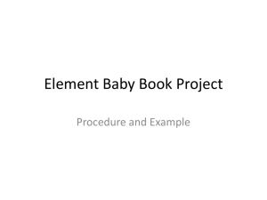 Element Baby Book Project PowerPoint