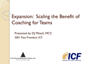 Expansion: Scaling the Benefits of Coaching to Groups and Teams