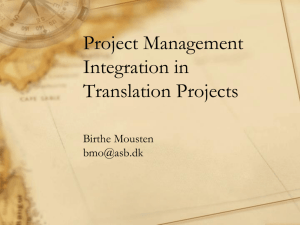 Project Management Integration in Translation Projects