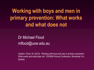 Dr. Michael Flood: What Works