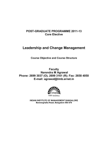 Leadership and Change Management - Spidi
