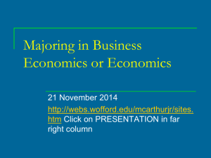 Majoring in Business Economics or Economics