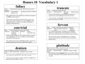American Literature Week 6 Vocabulary
