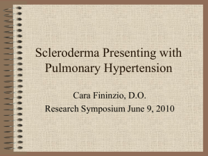 Scleroderma Presenting as Pulmonary Hypertension