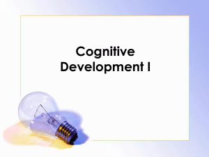 Cognitive Development I - University of Puget Sound