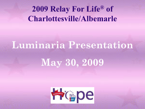 2009 Relay For Life of Charlottesville/Albemarle