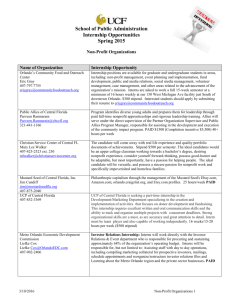 School of Public Administration Internship Opportunities Spring 2015