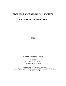 Operating Guidelines - Florida Entomological Society