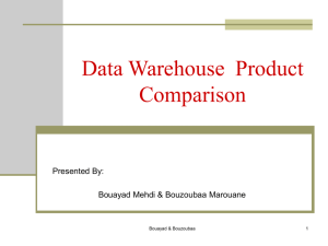 Data Warehouse Product Comparison