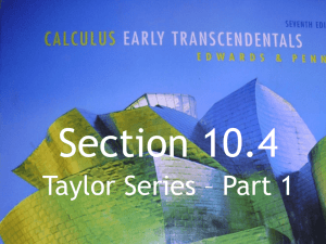 Calc BC 10.4 pt 1 Taylor Series x=0