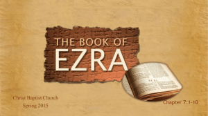 Ezra STudy - Christ Baptist Church