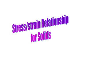 Stress-Strain Relationship the constant G is called the shear