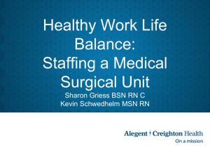 Staffing a Medical Surgical
