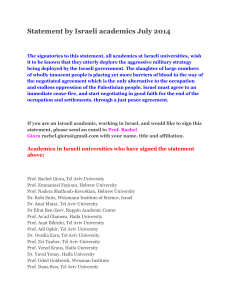 Academics in Israeli universities who have signed the statement above