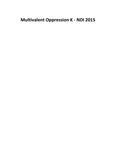 Multivalent Oppression K - NDI 2015