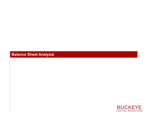 Balance Sheet - Buckeye Capital Investors